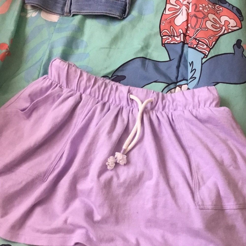 Lavender Drawstring Shorts